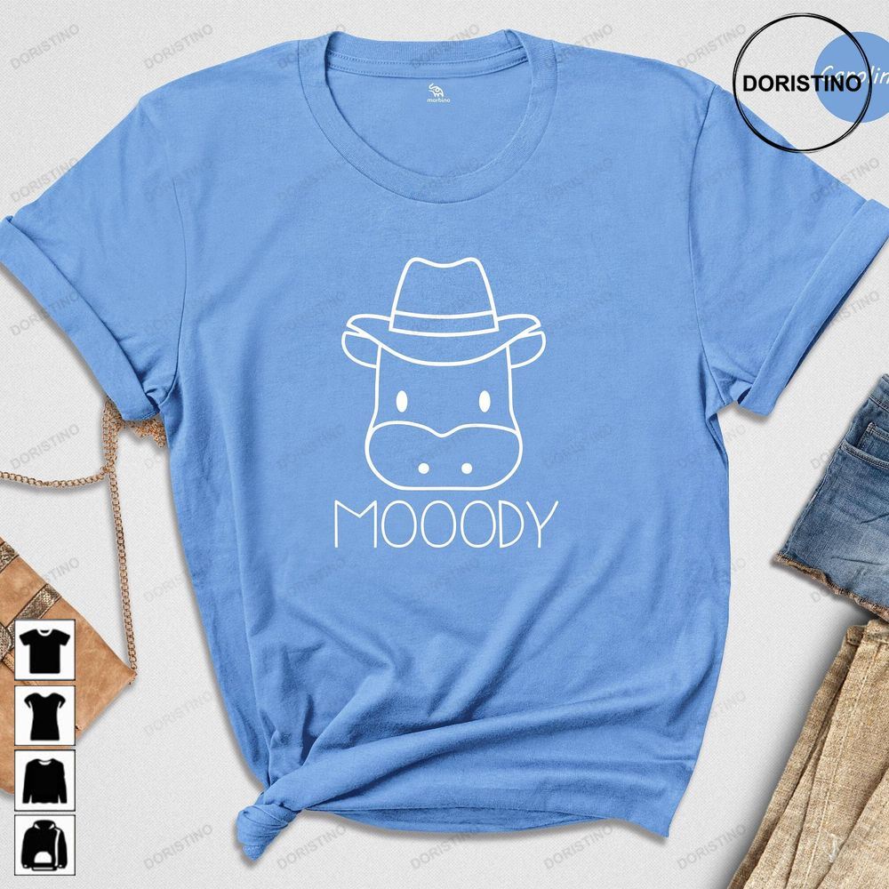 Moody Cow Cute Cowboy Western Country Howdy Western Rodeo Funny Cow Cowboy Gift Limited Edition T-shirts