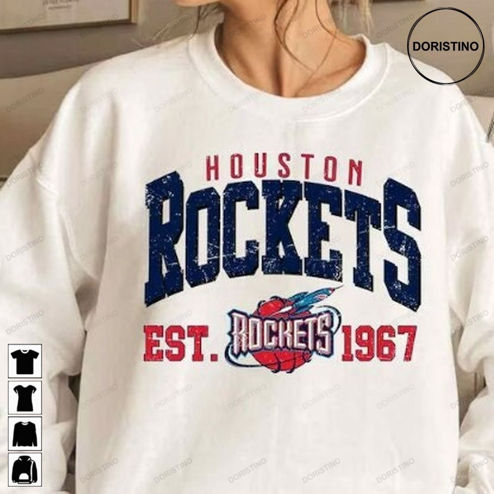 Vintage Houston Rockets Houston Basketball Vintage Basketball Fan Houston Rockets Rockets Basketball Tee Awesome Shirts