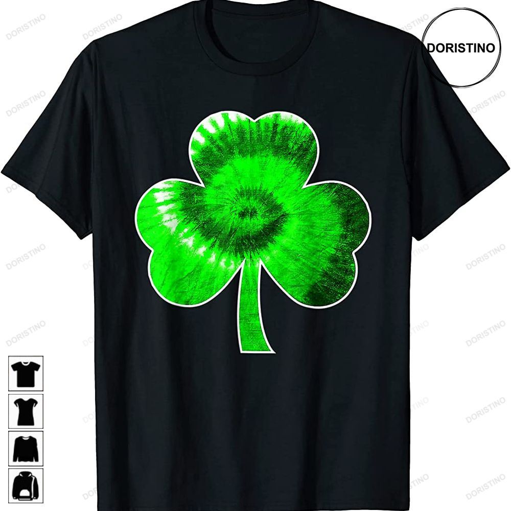 Tye Dye St Patricks Day Women Men Green Clover Irish 60s Trending Style