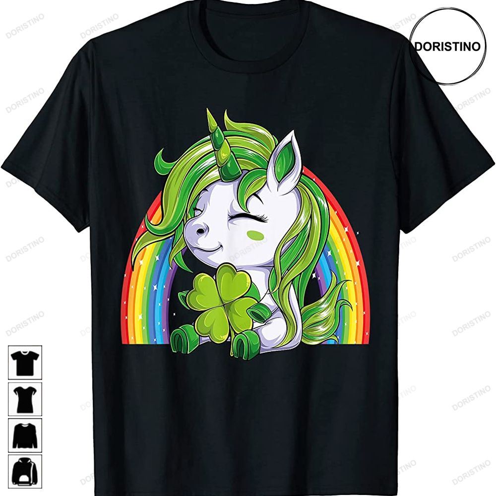 Unicorn Happy St Patricks Day Irish Rainbow Shamrock Kids Limited Edition T-shirts