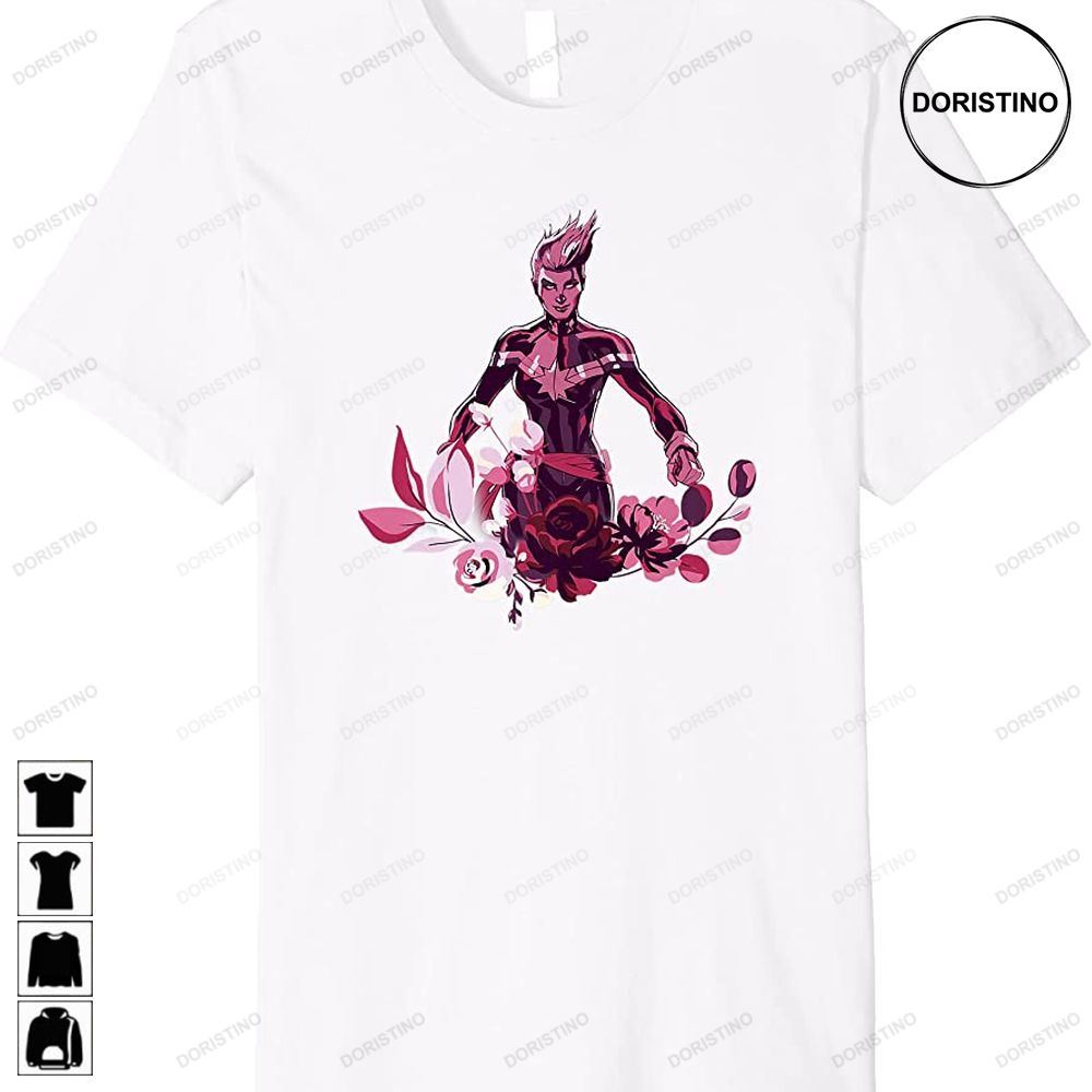 Universe Classic Valentines Day Captain Marvel Flora Premium Limited Edition T-shirts