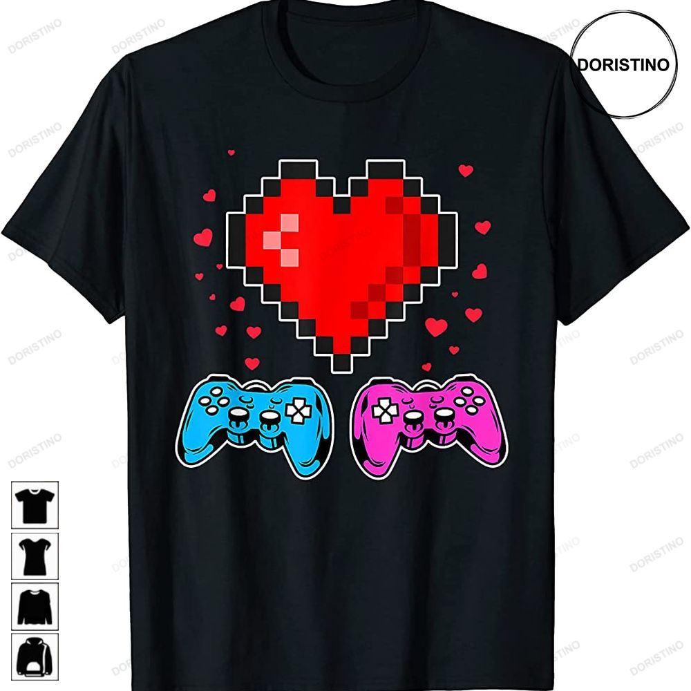 V Is For Video Games Funny Gamer Valentines Day Awesome Shirts
