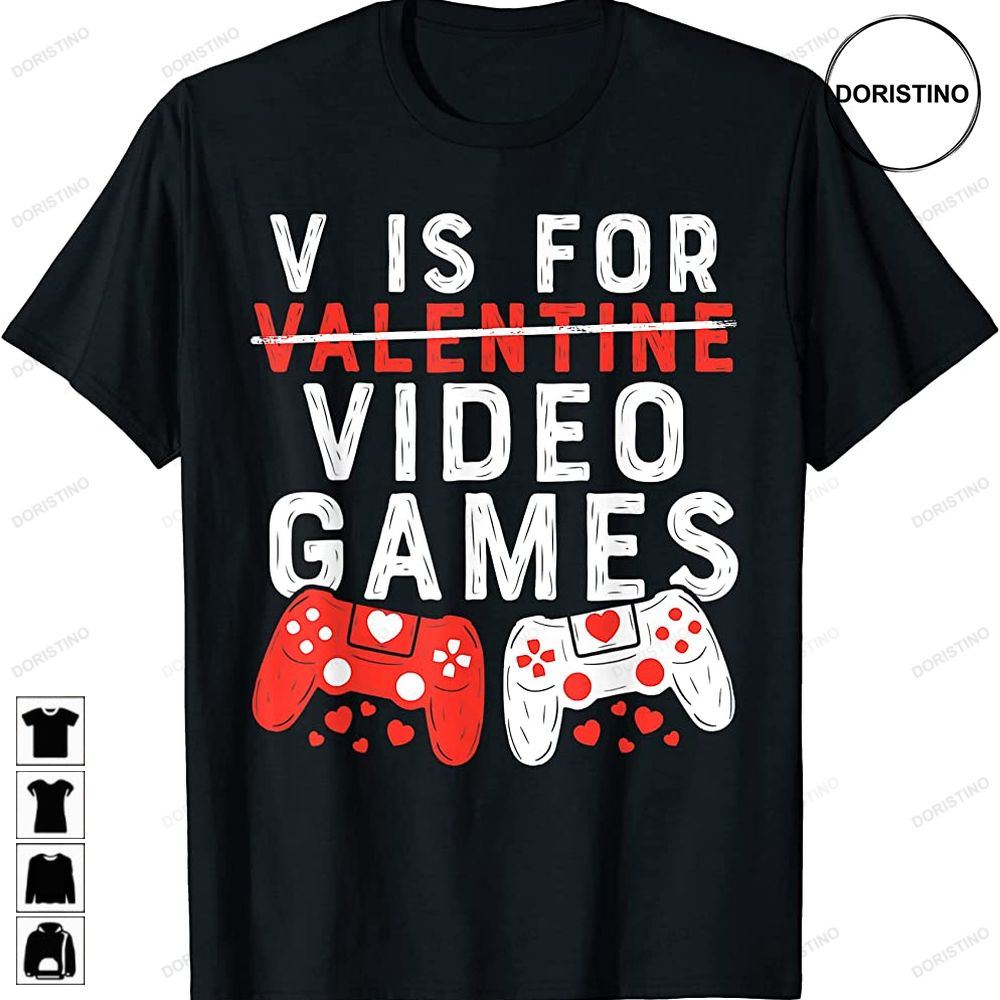V Is For Video Games Valentine Boys Valentines Day Trending Style