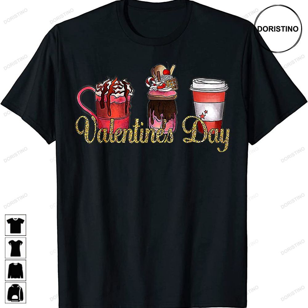 Valentine Coffee Lover Heart Coffee Is My Valentine Costume Limited Edition T-shirts