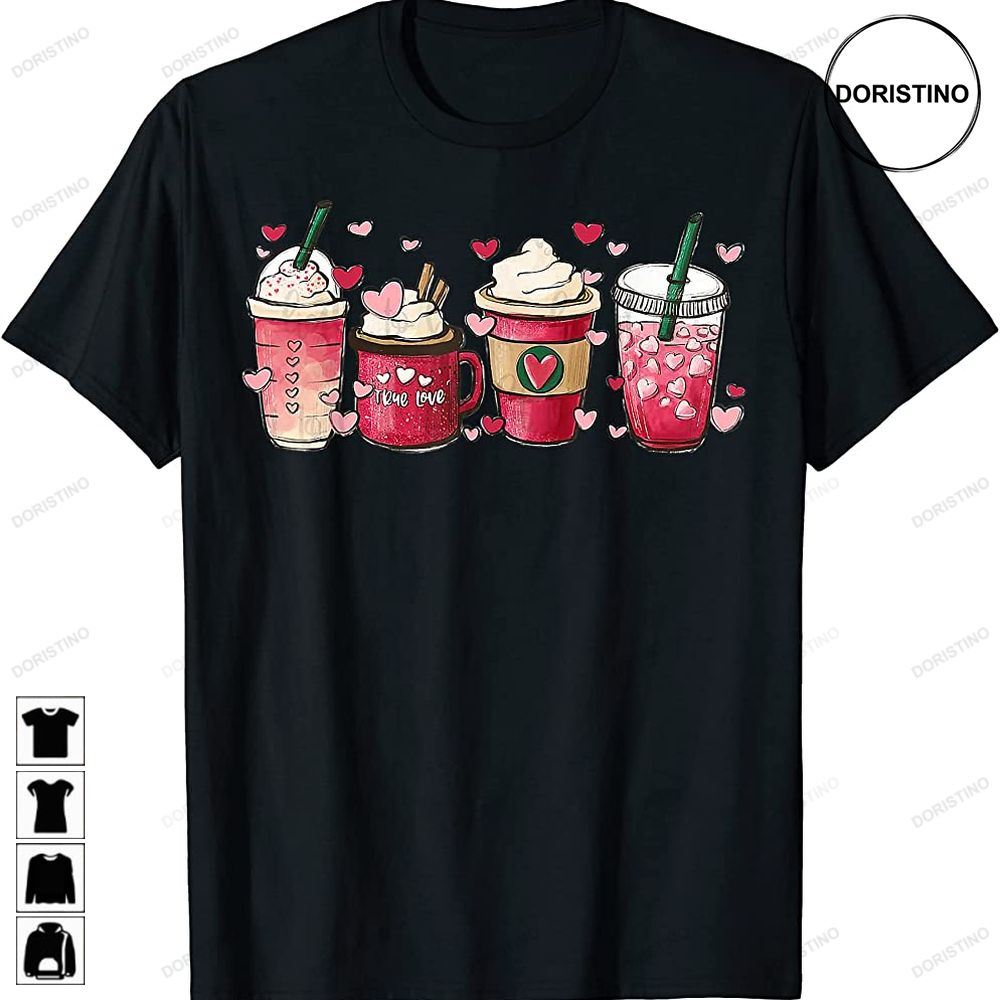 Valentine Coffee Lover Latte Star Coffee Sweetheart 2022 Limited Edition T-shirts