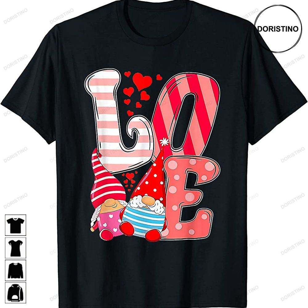 Valentine Gnomes Holding Hearts Valentines Day Gnome Love Awesome Shirts