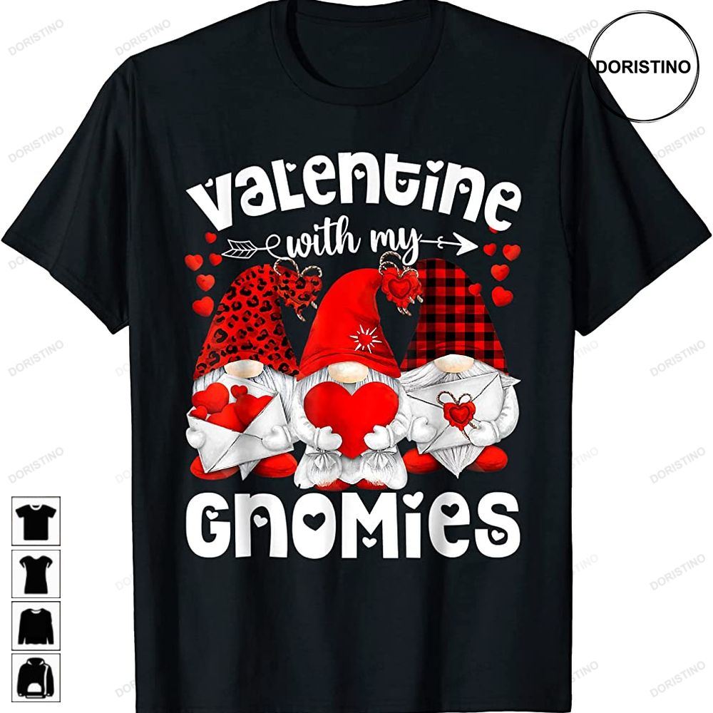 Valentine With My Gnomies Gnomes Red Plaid Valentines Day Trending Style