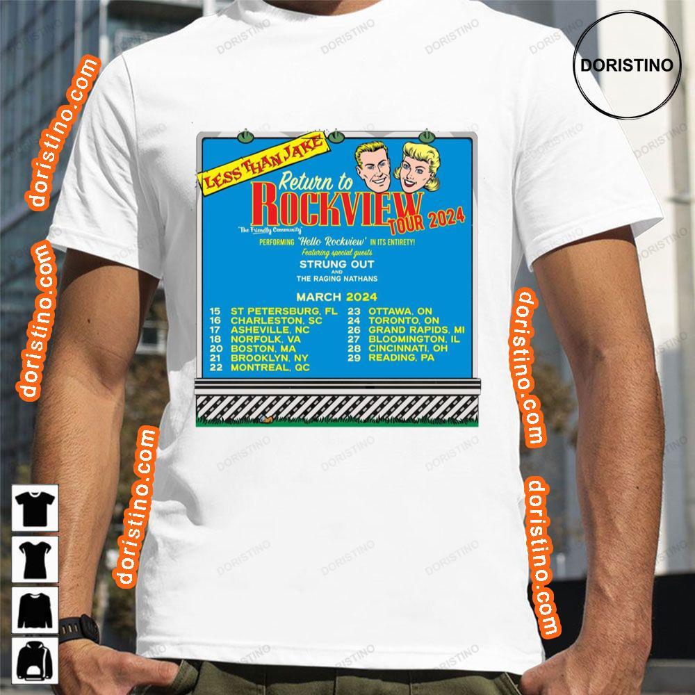 Less Than Jake Return To Rockview Tour 2024 March Tshirt Sweatshirt Hoodie