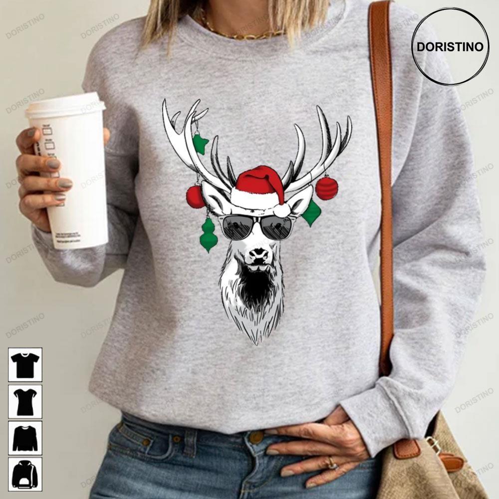 Cool Reindeer With Sunglasses Funny Christmas 2 Doristino Trending Style