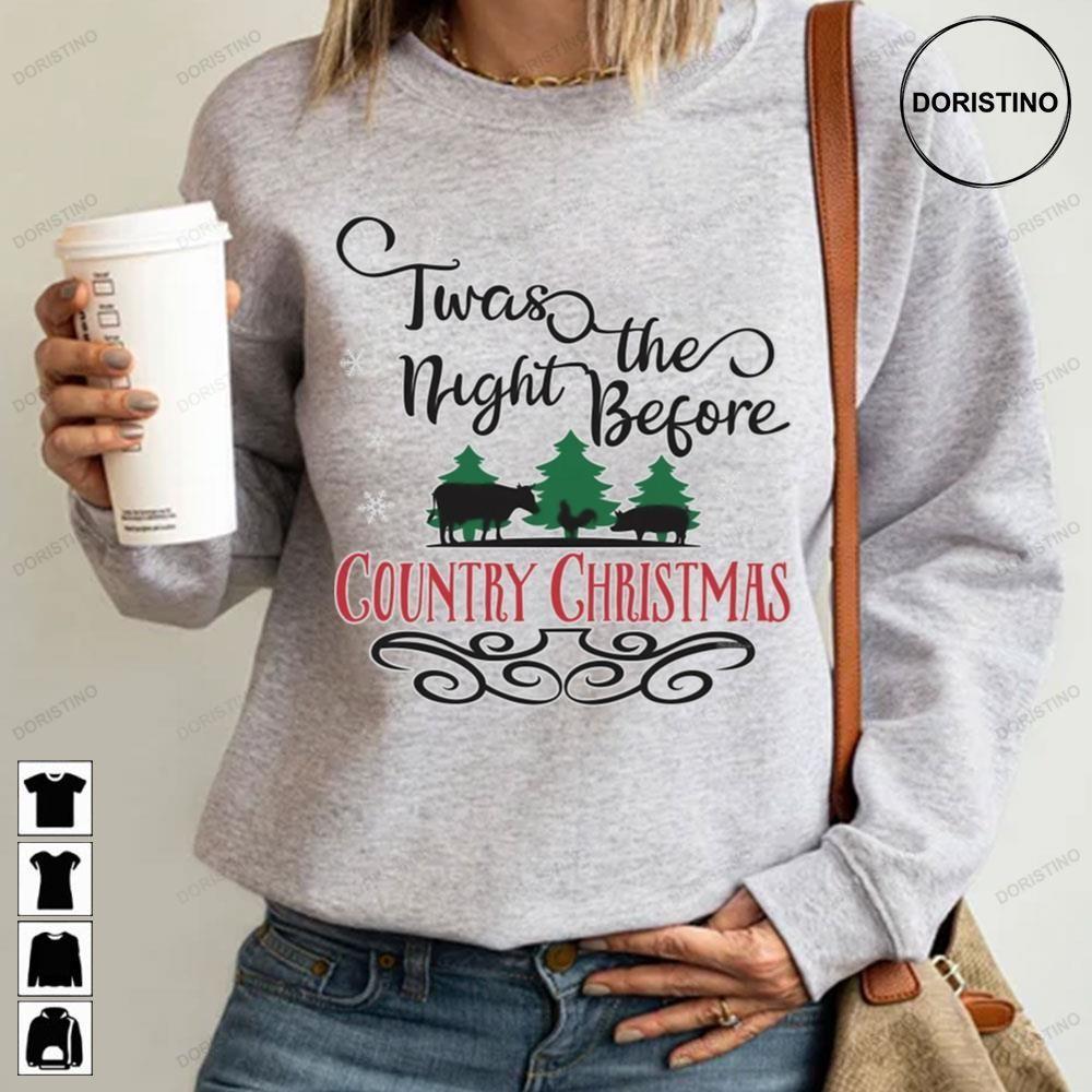 Country Christmas Twas The Night Before Christmas 2 Doristino Limited Edition T-shirts
