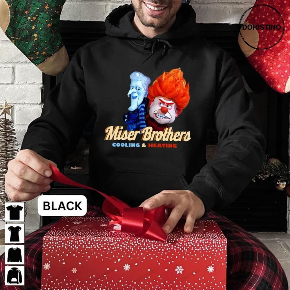 Couple Miser Brothers Cooling Heating The Year Without A Santa Claus Christmas_black Hoodie_black Hoodie Doristino Limited Edition T-shirts