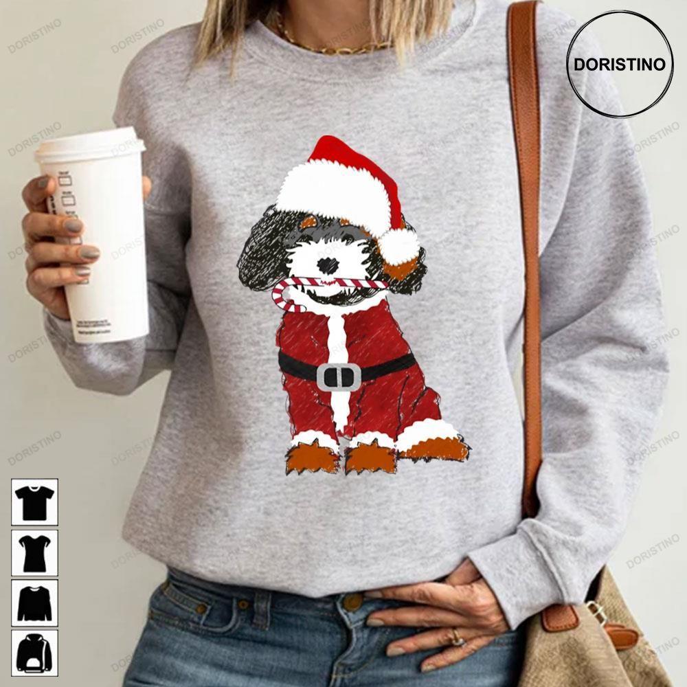 Cute Cartoon Bernedoodle Santa Dog Christmas 2 Doristino Trending Style