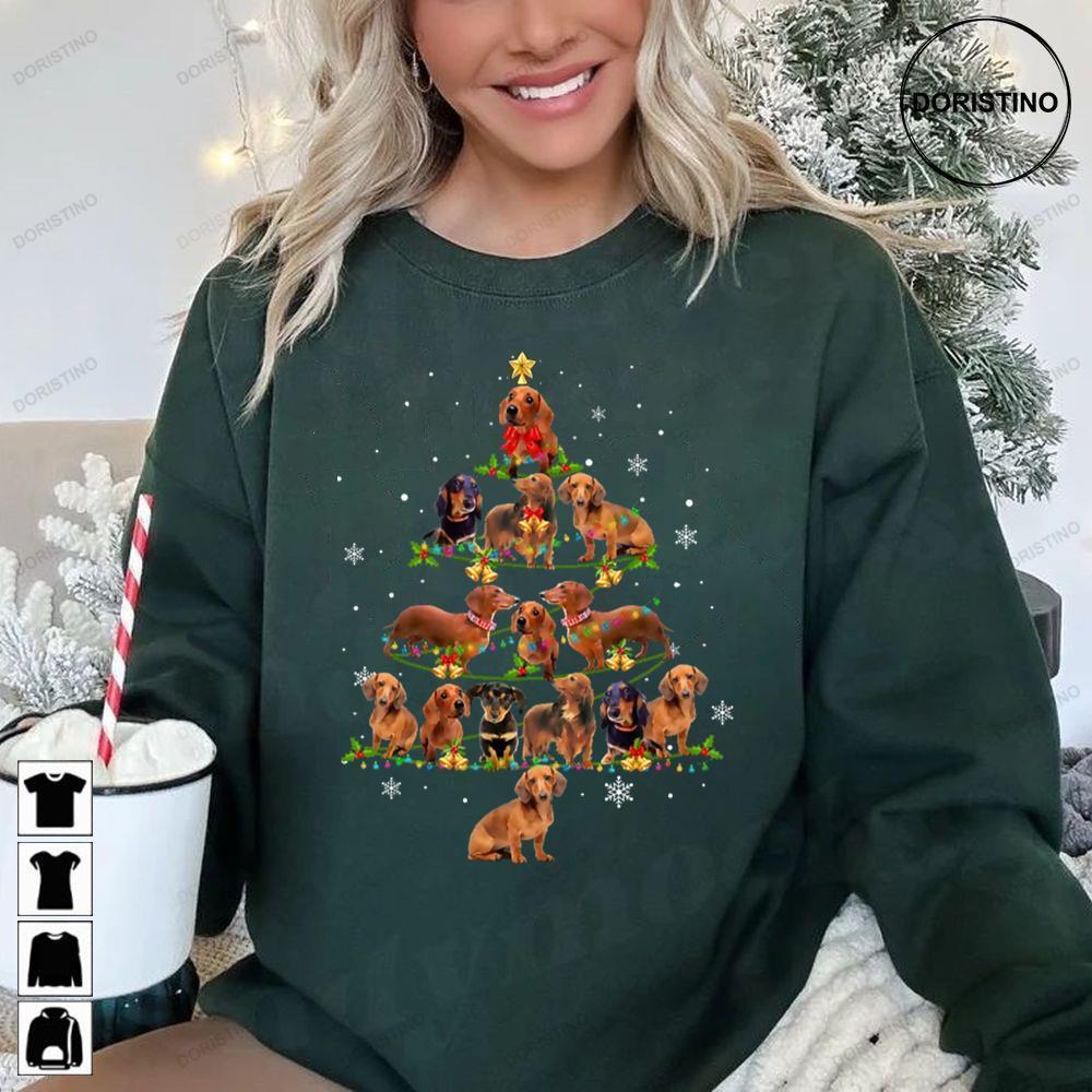 Cute Dachshund Christmas Tree Xmas 2 Doristino Limited Edition T-shirts