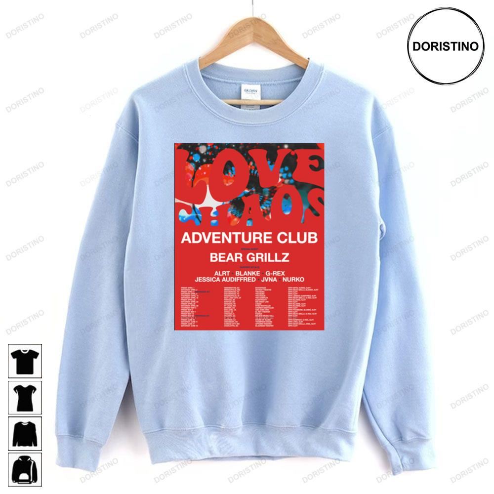 Adventure Club Love Chaos 2022 Red Tour Limited Edition T-shirts