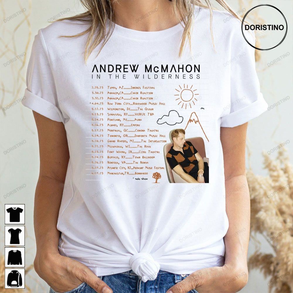 Andrew Mcmahon In The Wilderness Solo Show 2023 Limited Edition T-shirts