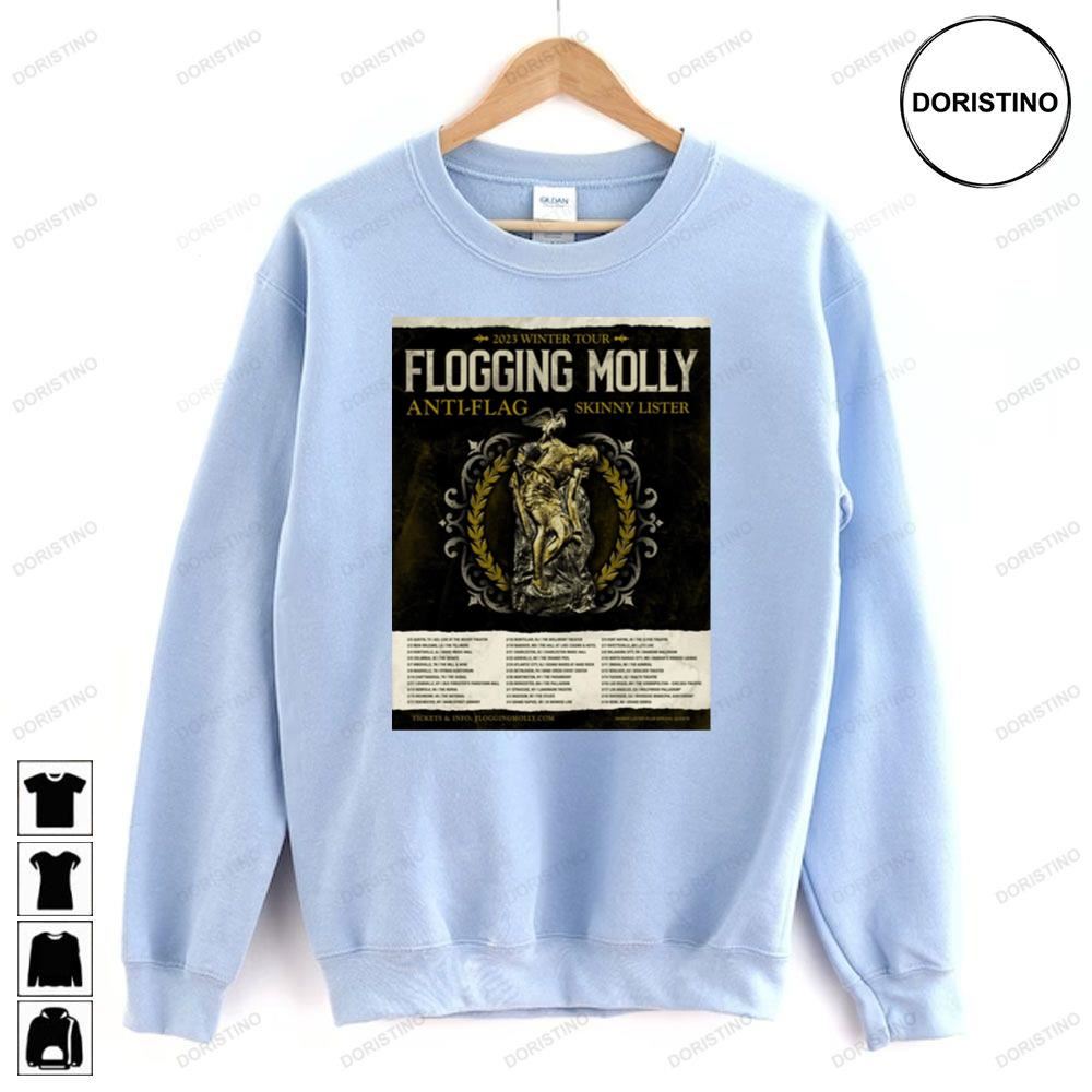 Anti-flag Flogging Molly 2023 Tour Dates Limited Edition T-shirts