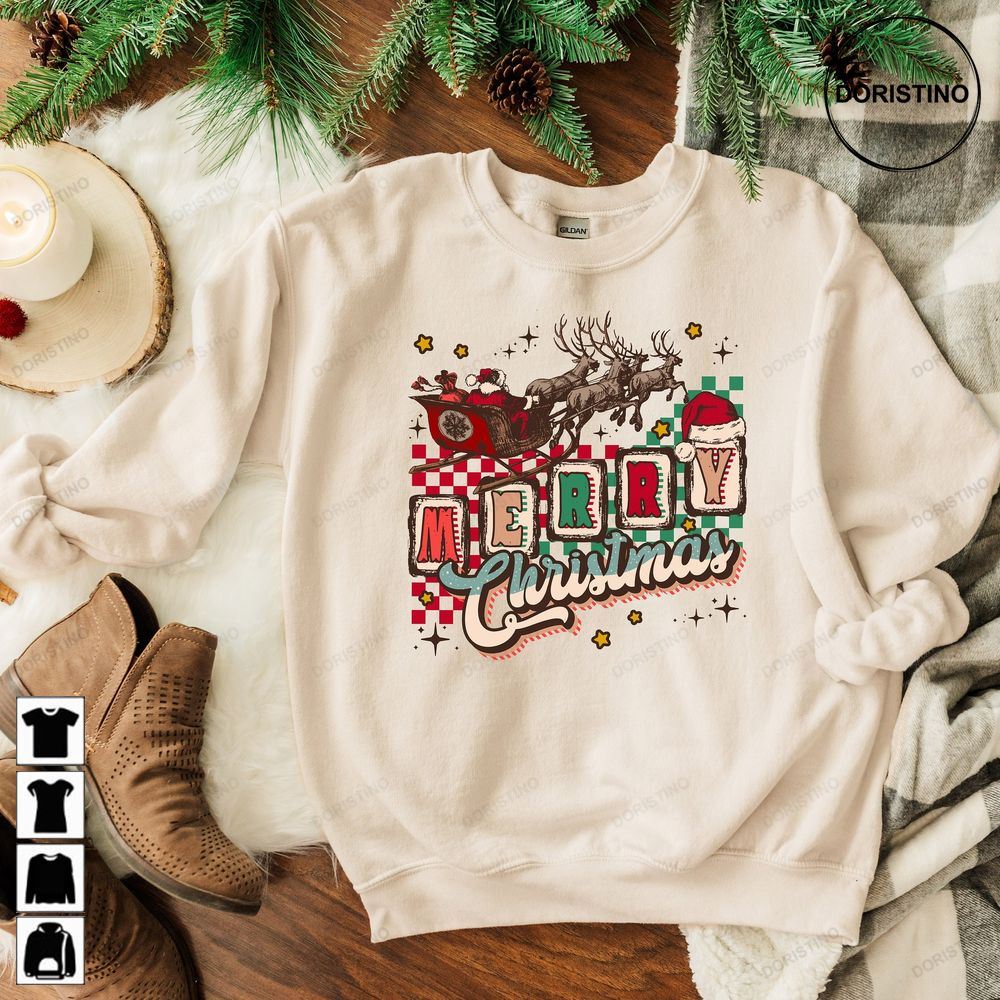 Christmas For Women Merry And Bright Christmas Christmas Tree Crewneck Holiday I8fia Limited Edition T-shirts