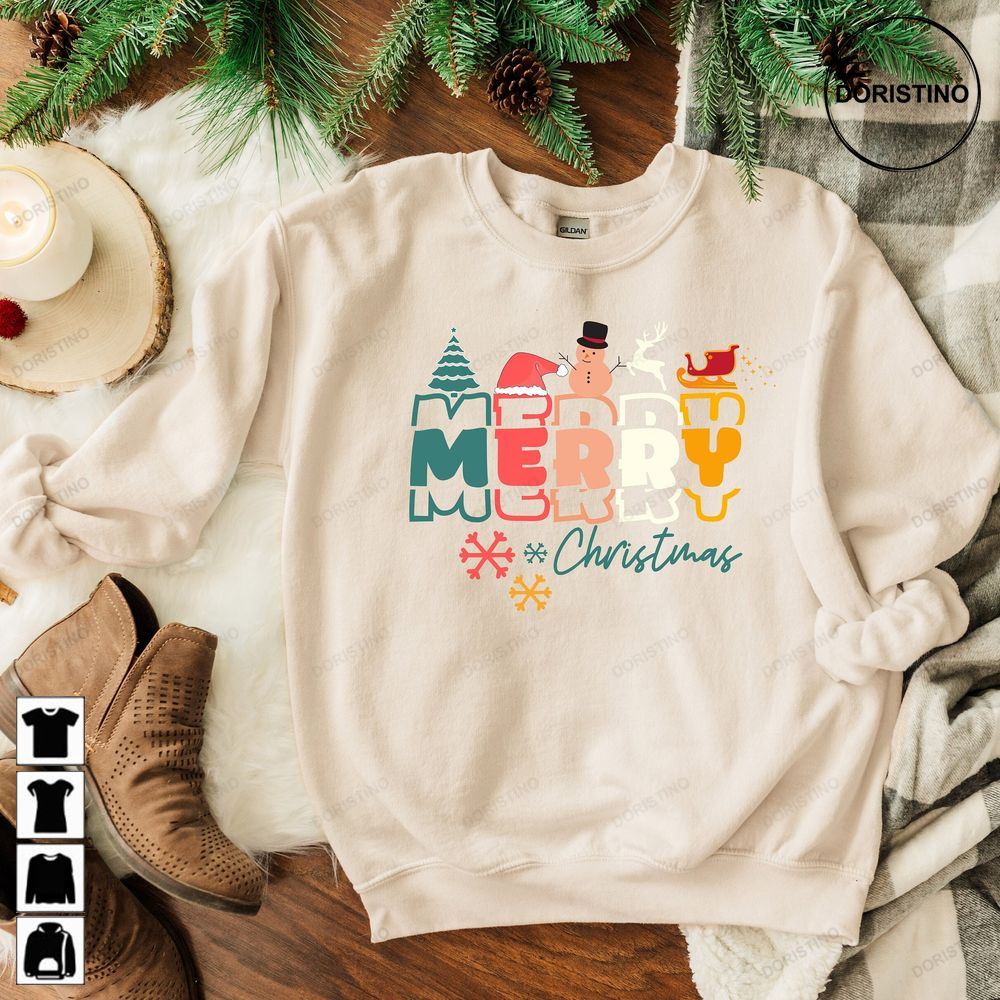 Christmas For Women Merry And Bright Christmas Christmas Tree Crewneck Holiday Mdec9 Limited Edition T-shirts