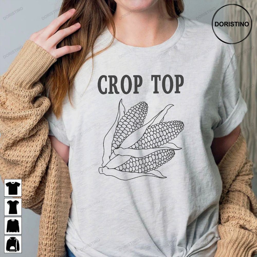 Crop Top Farm Corn Crop Top Funny Sarcastic Midwes Women Gif Awesome Shirts