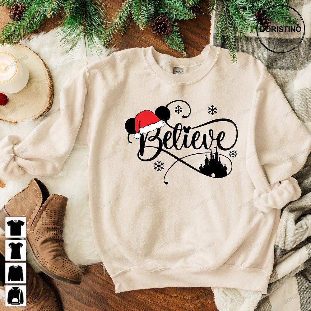 Disney Believe Disney Castle Disney Trip Sweat Disney Vacation Christmas Believe Disney Trending Style