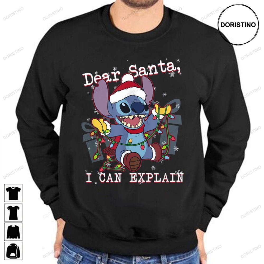 Dear Santa I Can Explain Stitch Christmas Limited Edition T-shirts