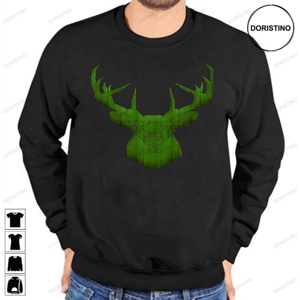 Deer And Geometry The Deer King Green Logo Art Trending Style