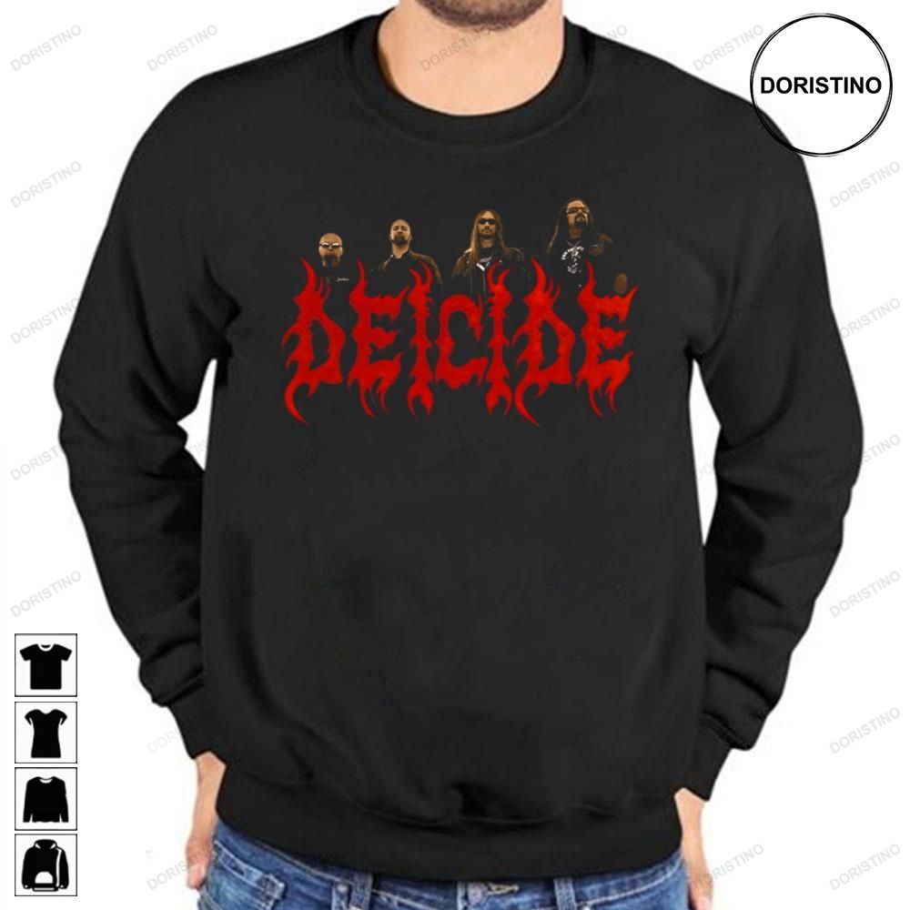 Deicide Band Team With Logo Awesome Shirts