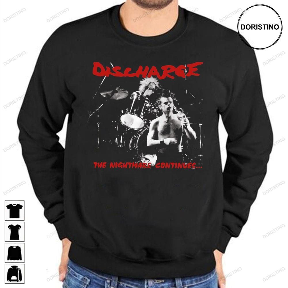 Discharge Band The Nightmare Continues Limited Edition T-shirts