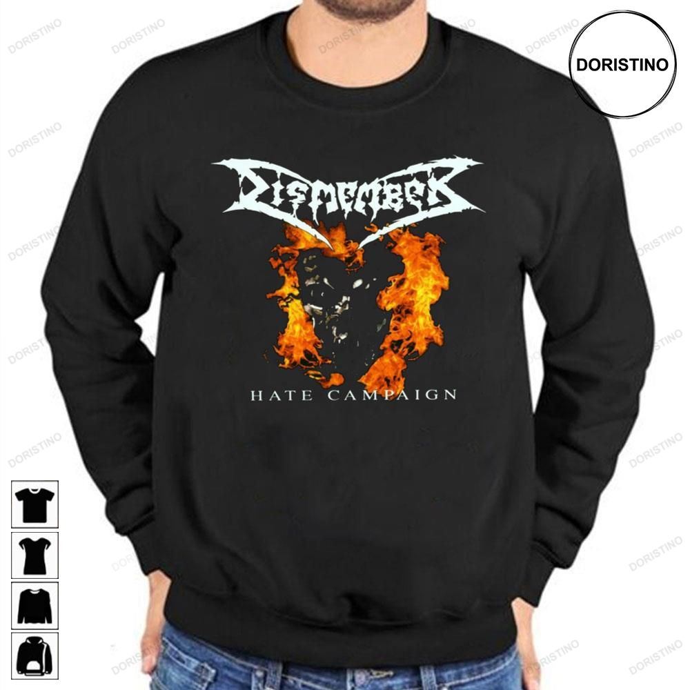 Dismember Band Graphic Hate Campaign Limited Edition T-shirts