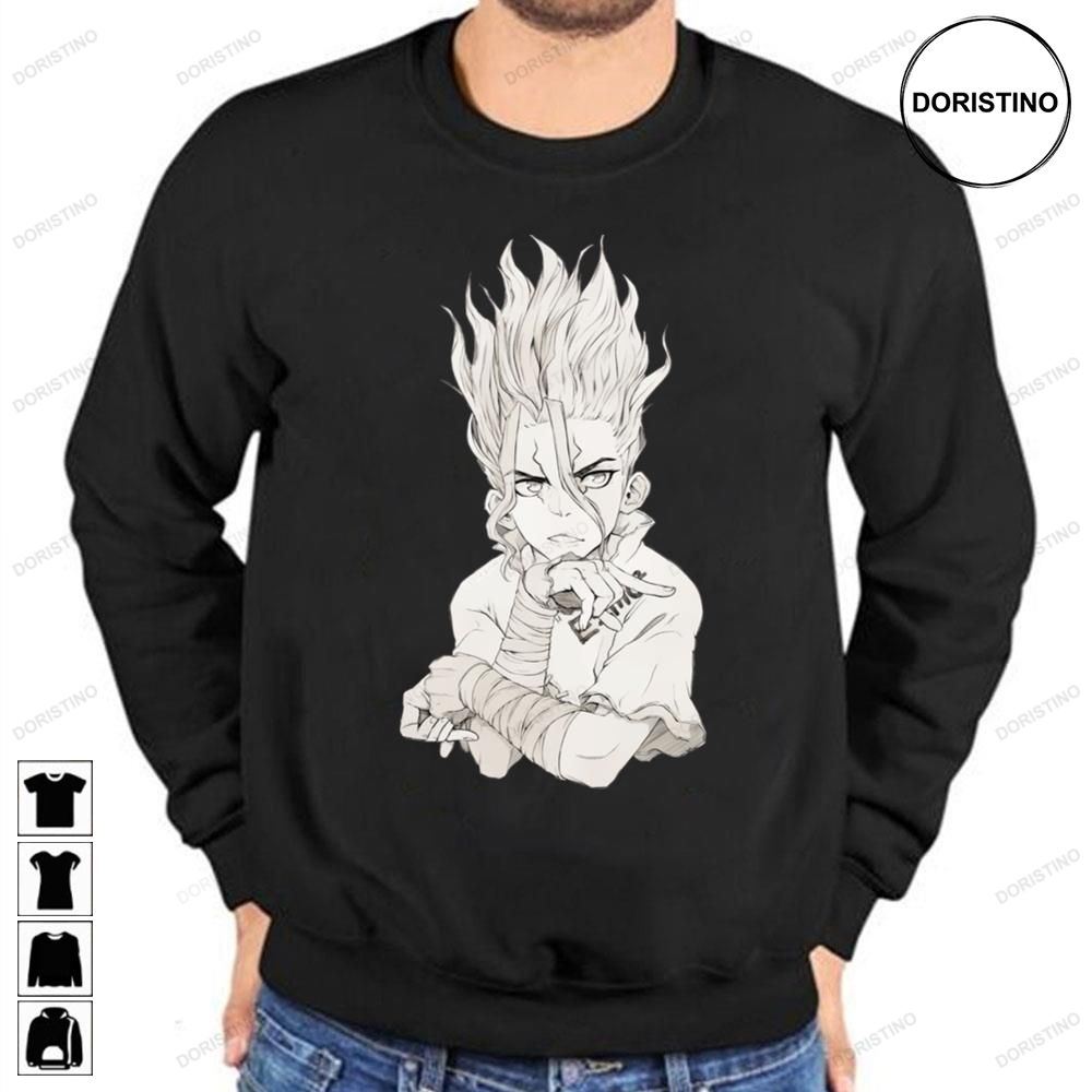 Dr Stone Senku Ishigami White Art Trending Style