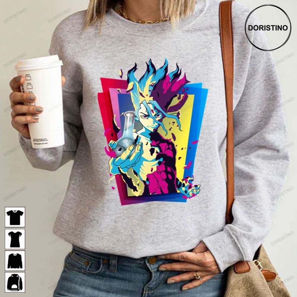 Dr Stone Vivid Colorful Art Limited Edition T-shirts