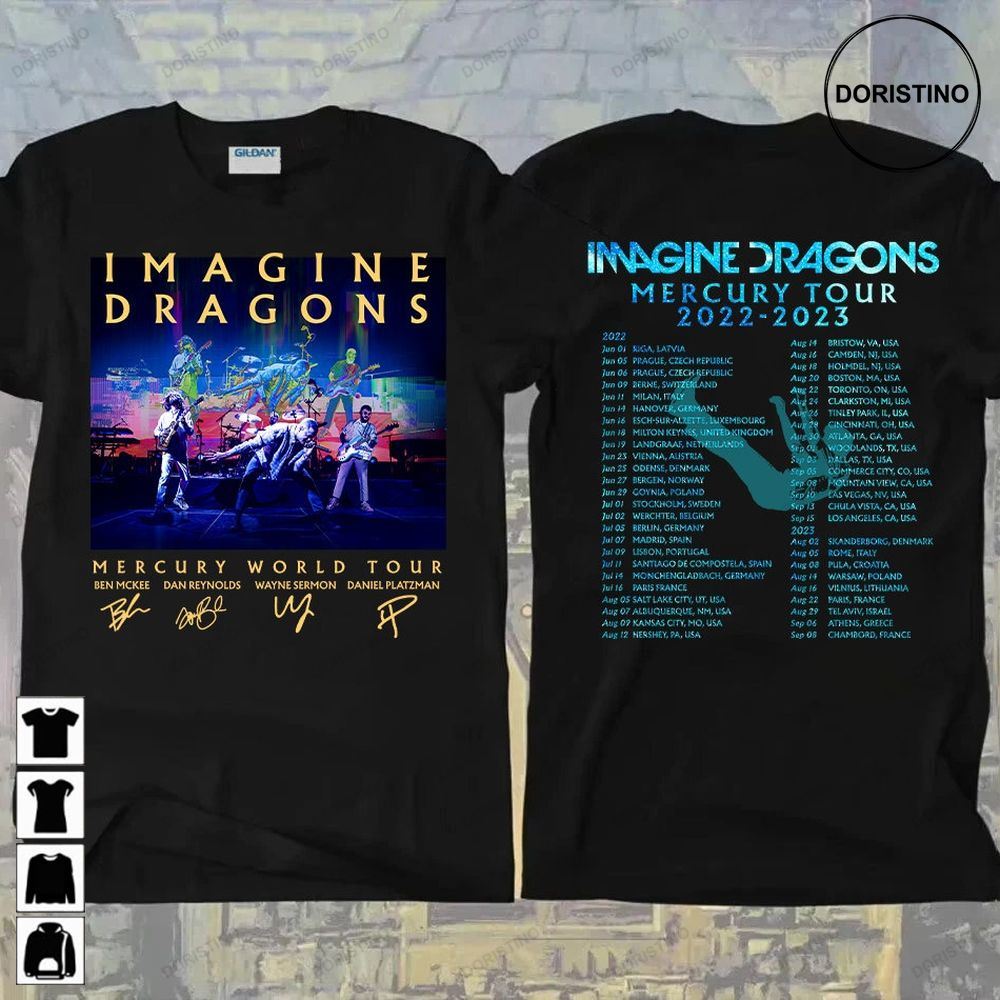 Updated 2023 Tour Imagine Dragons Mercury Tour 2022 2023 Limited Edition T-shirts