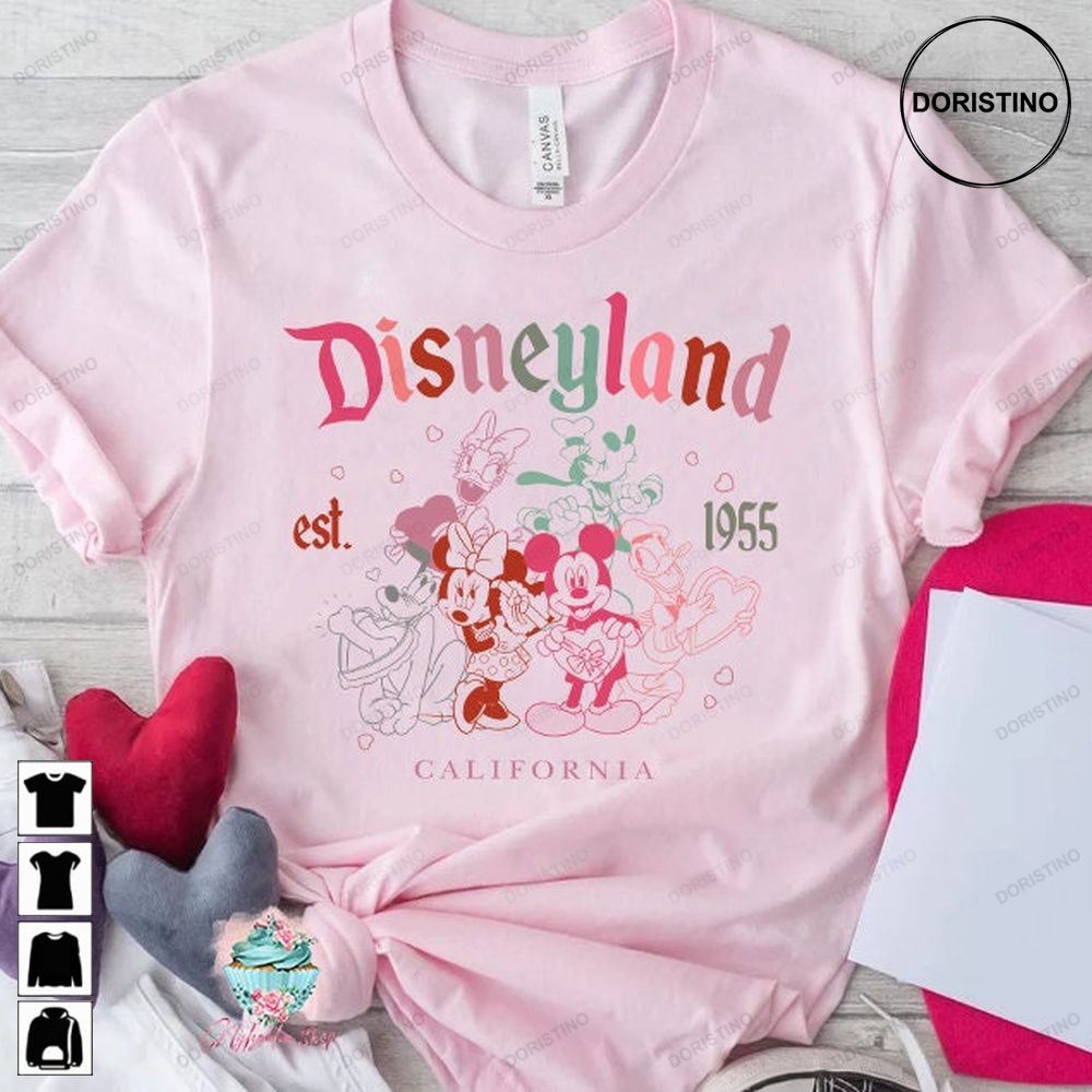 Vintage Disneyland Est 1955 Valentine Retro Mickey And Awesome Shirts