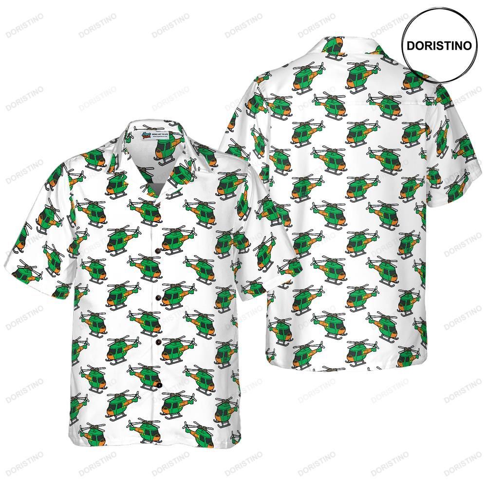 Helicopter Green Limited Edition Hawaiian Shirt