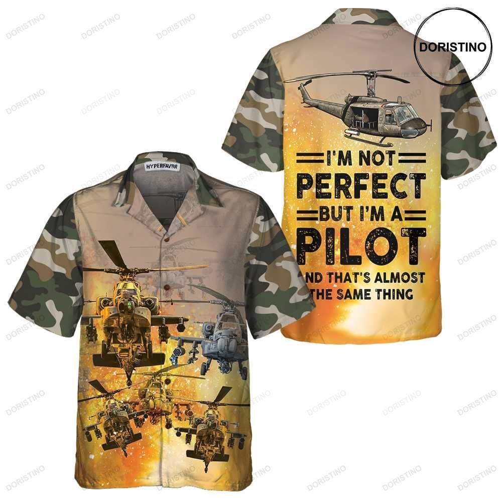 Helicopter Pilot Helicopter For Men With Helicopter Awesome Hawaiian Shirt