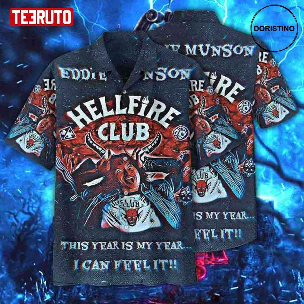 Hellfire Club Eddie Munson Stranger Thing 4 Hawaii Hawaiian Shirt