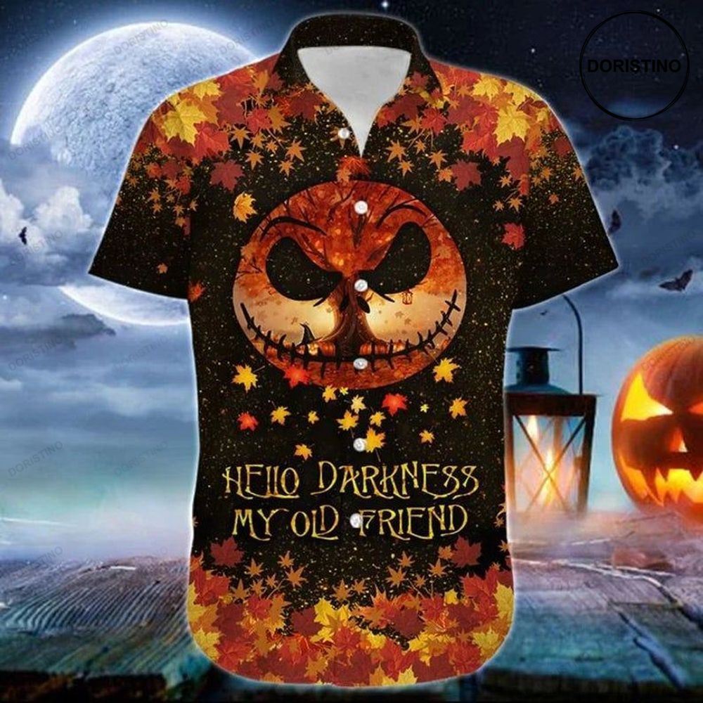 Hello Darkness My Old Halloween Awesome Hawaiian Shirt