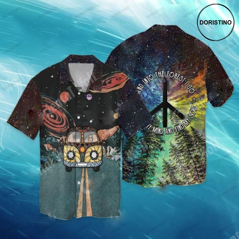Hippie Galaxy Hand Into The Forest I Go My Mind And Find My Soul Limited Edition Hawaiian Shirt