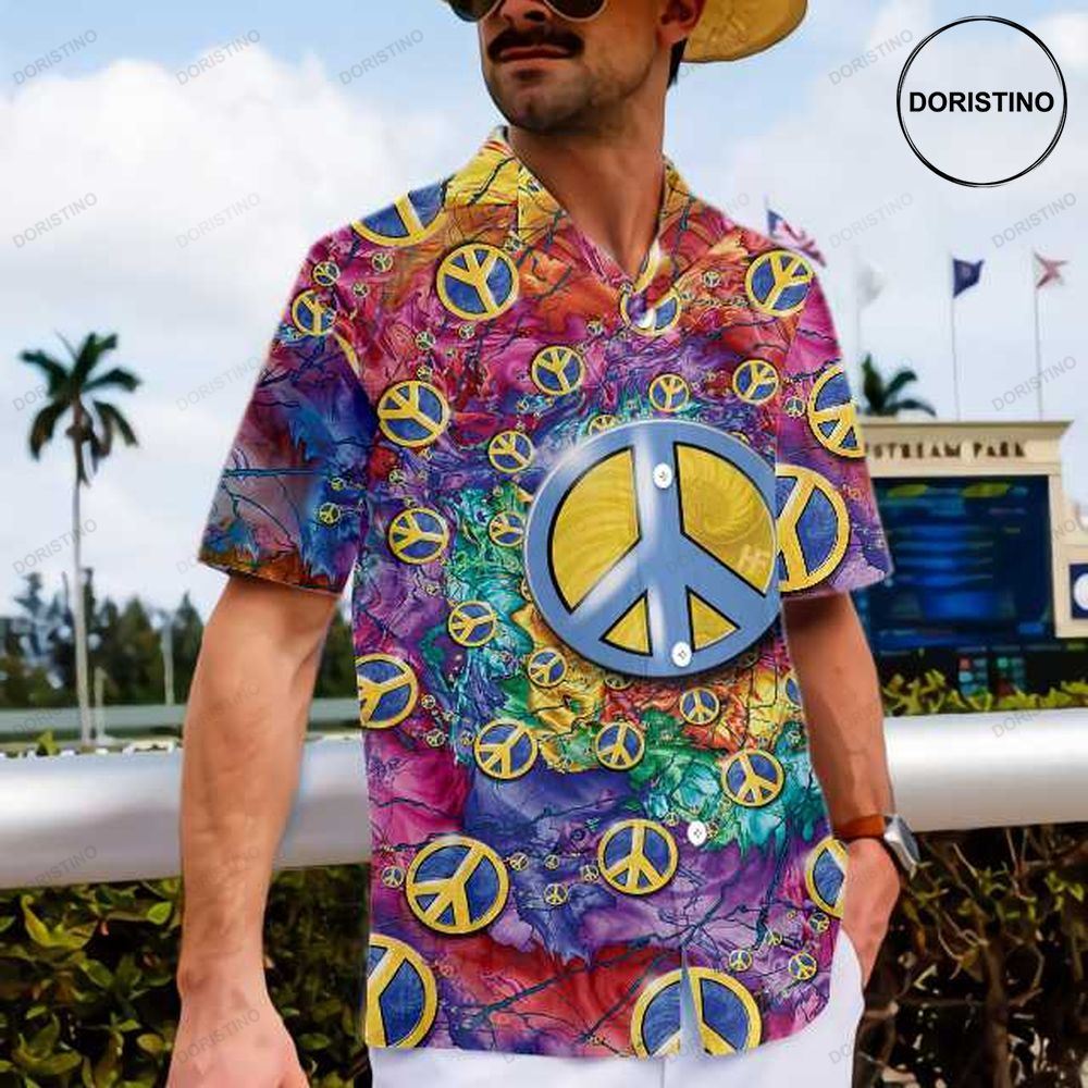 Hippie Peace Sign Colorful Hippie Sign Best Hippie Gift Ideas Hawaiian Shirt
