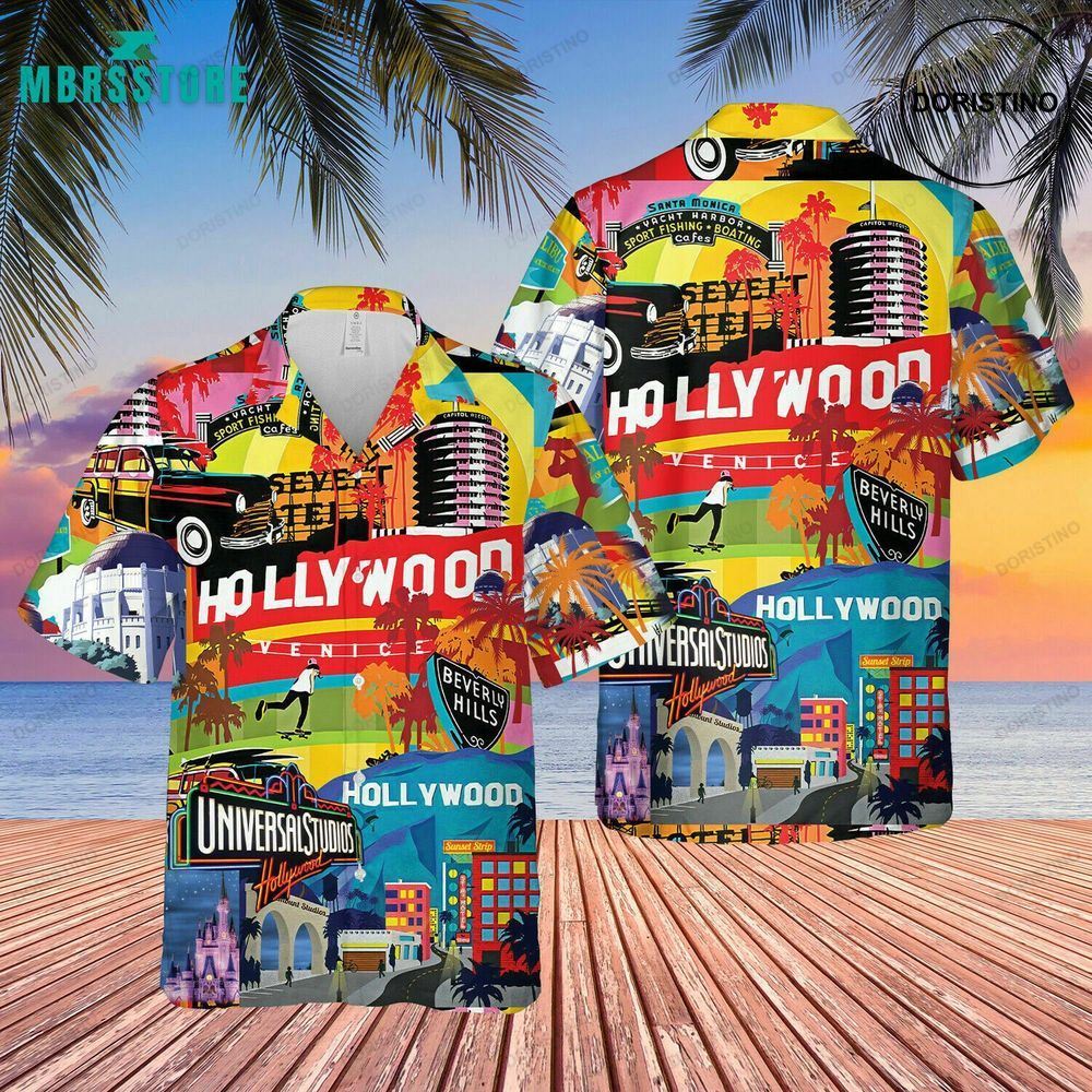 Hollywood Los Angeles City Made In Summer Trip Family Limited Edition Hawaiian Shirt
