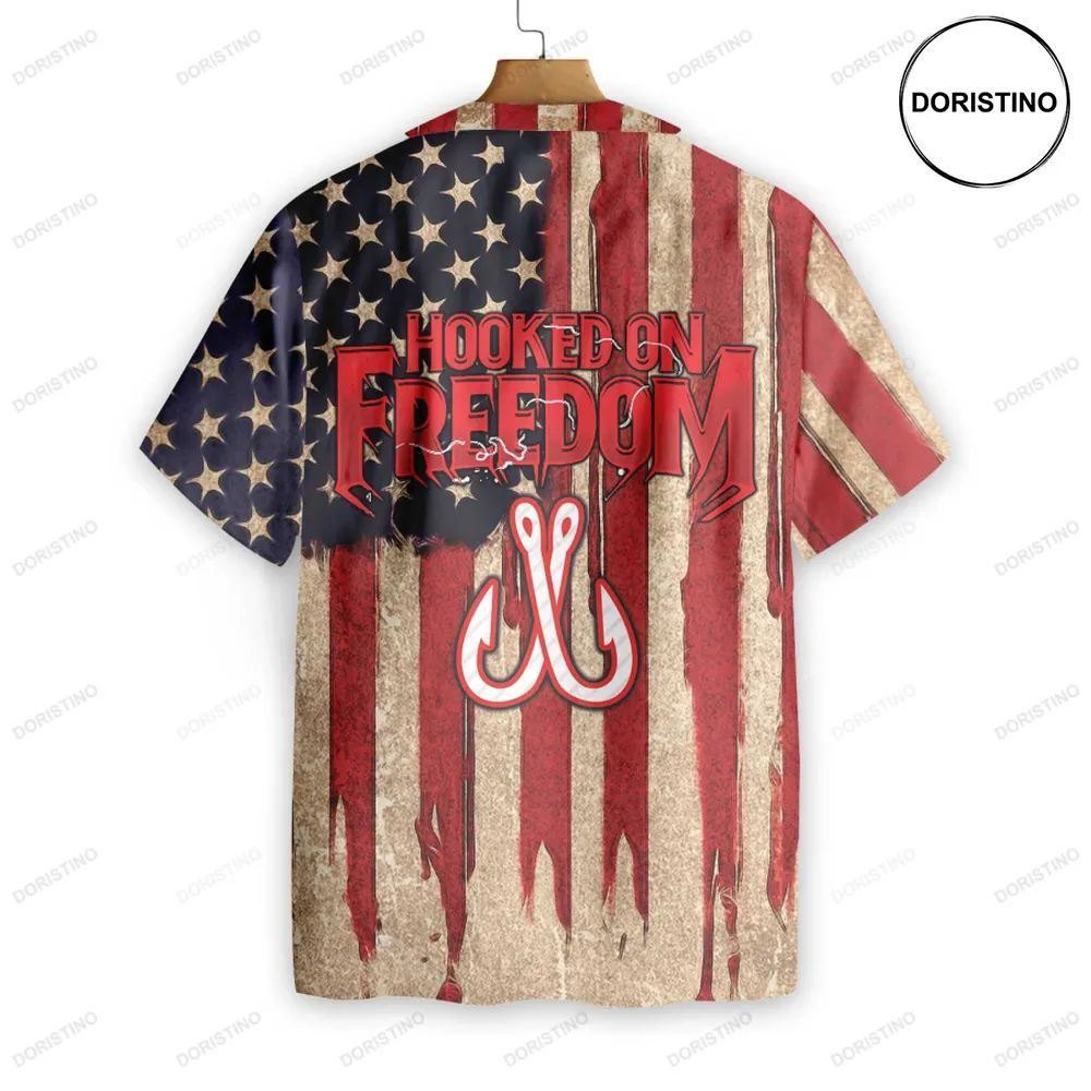 Hooked On Freedom Awesome Hawaiian Shirt