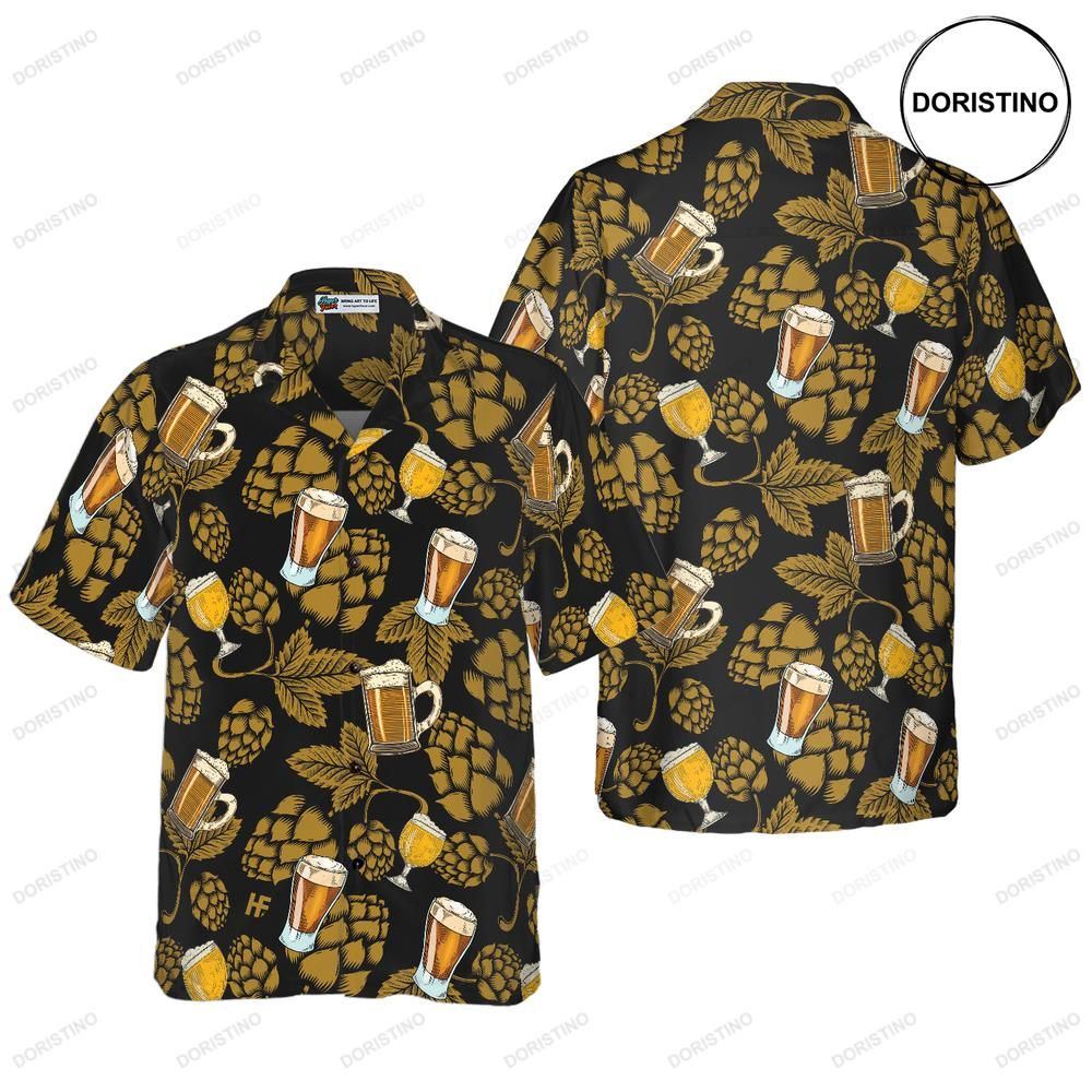 Hop Cones Beer Glass V1 Limited Edition Hawaiian Shirt