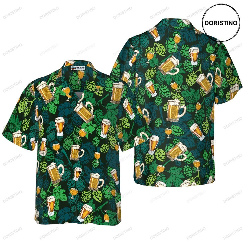 Hop Cones Beer Glass Limited Edition Hawaiian Shirt