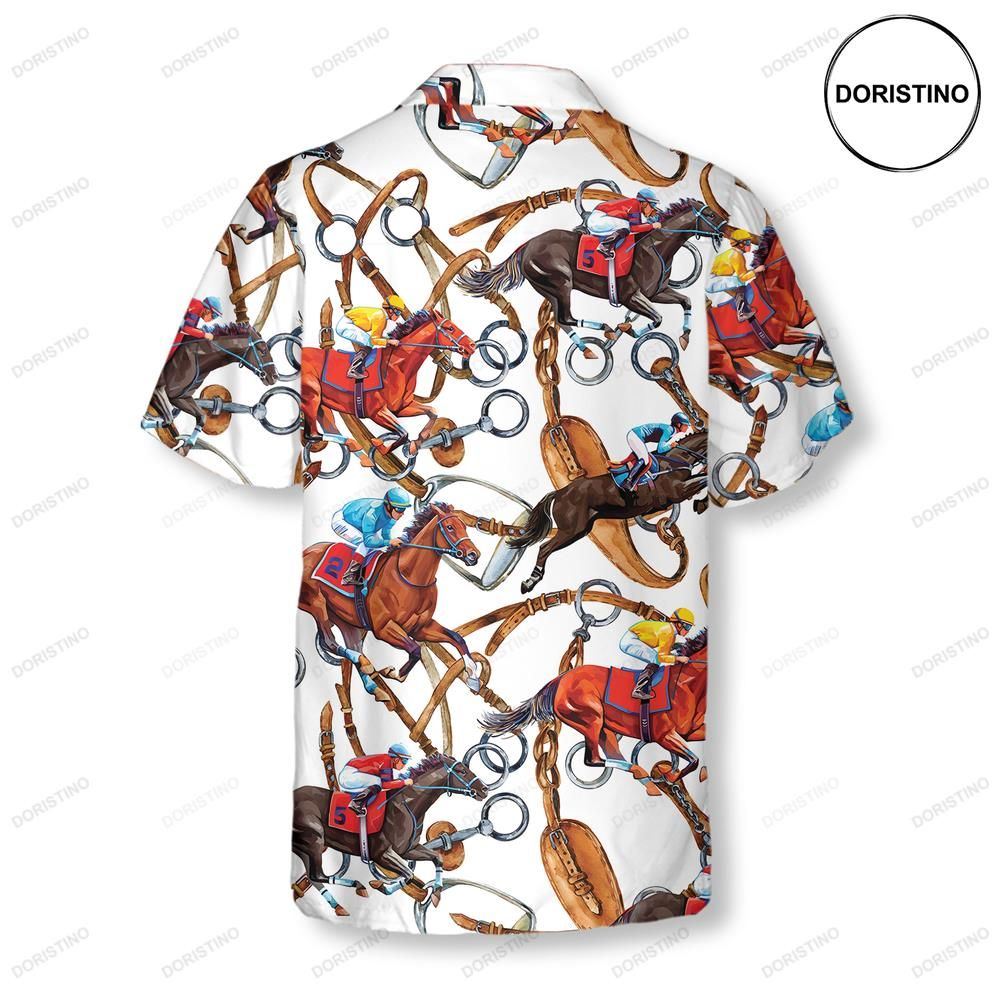 Horse Racing For Men Hawaiian Shirt