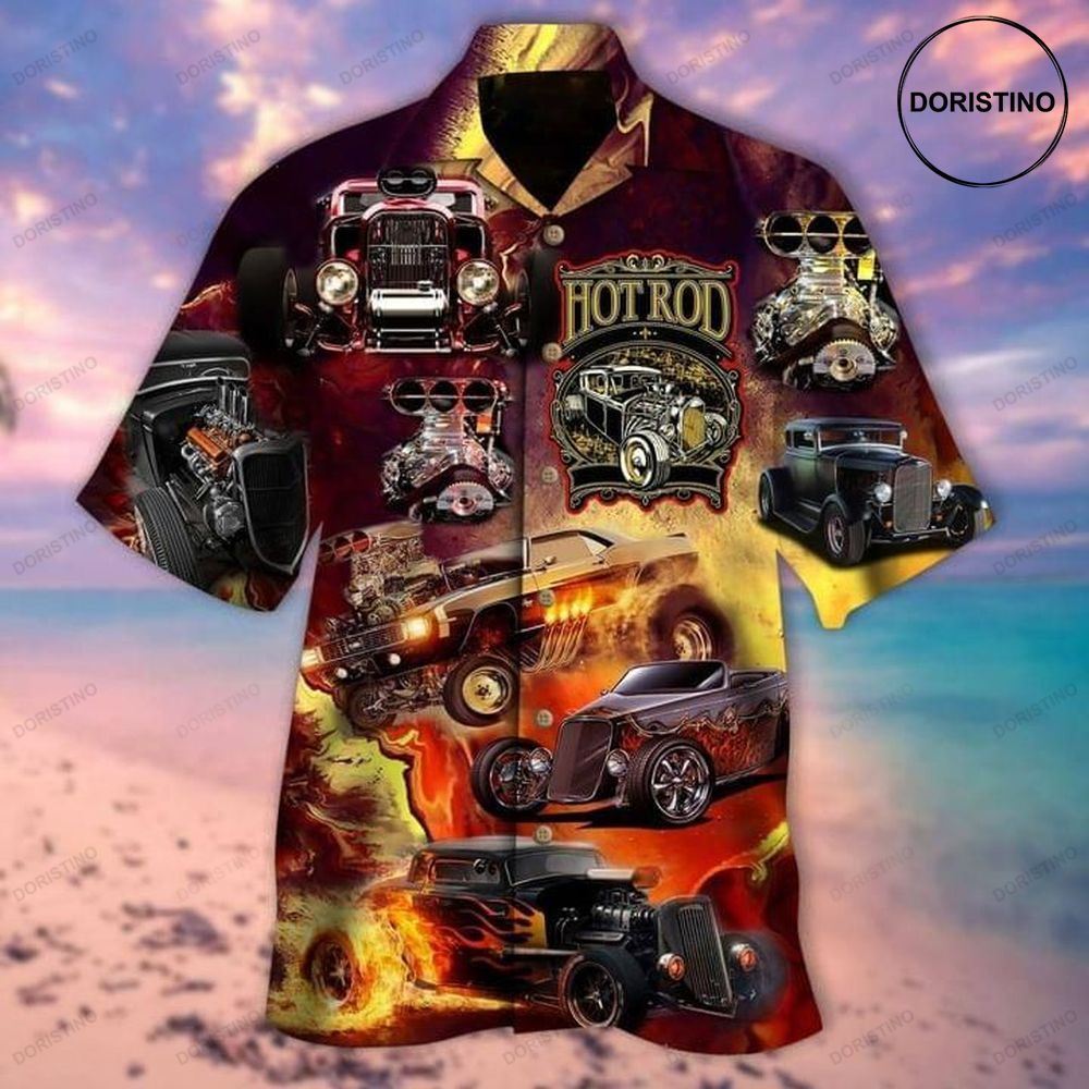 Hot Rod Print Hawaiian Shirt