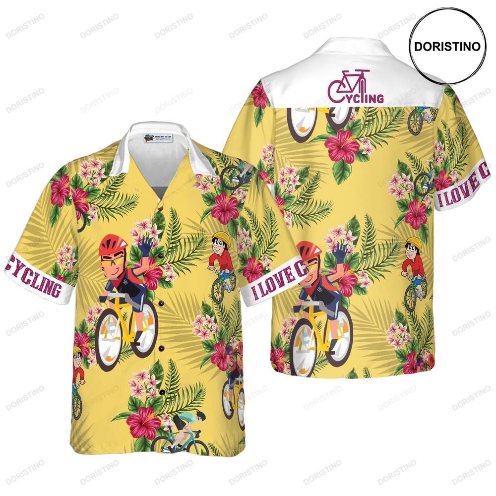 I Love Cycling Awesome Hawaiian Shirt