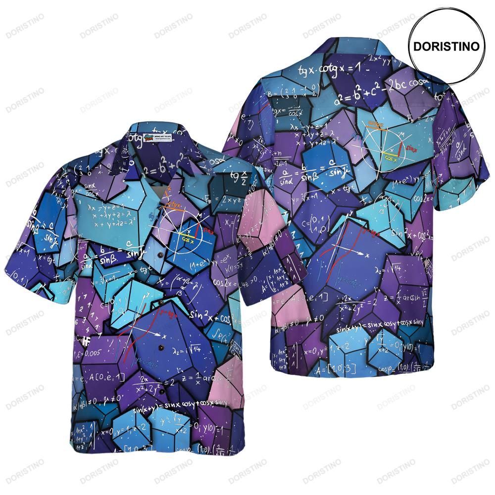 I Love Math Digital Pattern Awesome Hawaiian Shirt