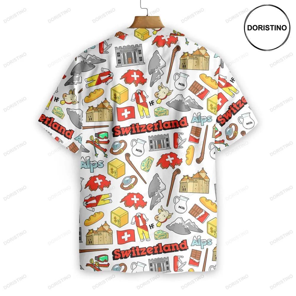 I Love Switzerland Doodle Awesome Hawaiian Shirt