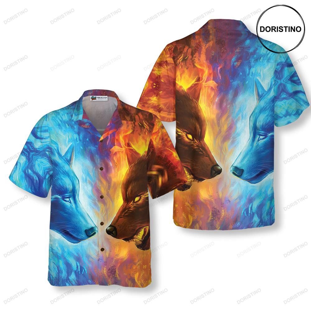 Ice And Fire Wolf Limited Edition Hawaiian Shirt