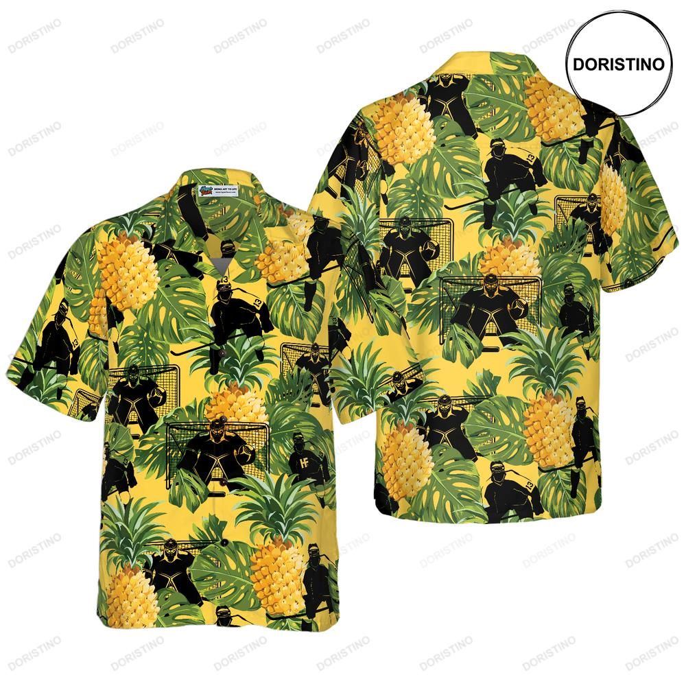 Ice Hockey Tropical Hawaiian Shirt